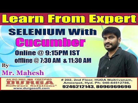 Selenium tutorials | Cucumber Framework with Selenium by Mahesh