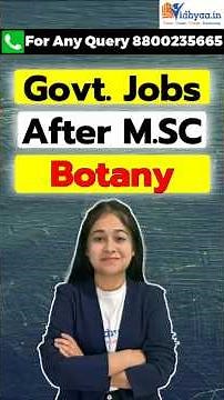 Top Govt Jobs After M.Sc Botany💥 Salary, Career, Scope Details