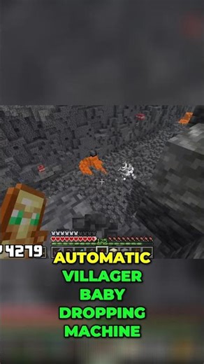 Minecraft Villager Farm: Automatic Baby Dropping Machine! #shorts