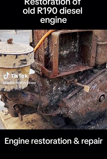 Engine Restoration and Repair #restoration #engine #diesel #old #motor #tiktok
