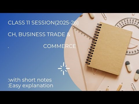Business Trade and commerce (class 11 ch.1)