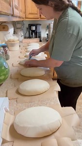 1K views · 64K reactions | A peak into baking 12 loaves at once in my gas oven. #cookingwithgas #sourdough #doublepanmethod | Stay the Course Homestead | Facebook