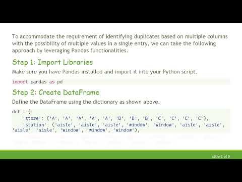 How to Identify Duplicates in a DataFrame with Multiple Values in Python