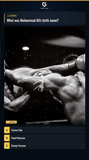 Do You Know!❓ What was Muhammad Ali's birth name? #sports #boxing #muhammadali #gk #challenge