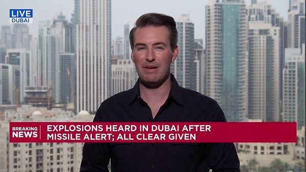 CNBC's team hears explosions in Dubai after emergency alert