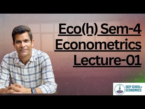 [2026] Lecture-01 Introduction | Econometrics Eco(h) Sem-4 | by Sudhir Sir