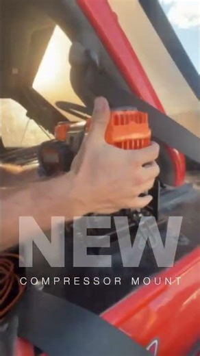 The first permanent portable compressor mount 🤩🏁 #ezflate #4x4 #offroad #jeepmods #overlandlife