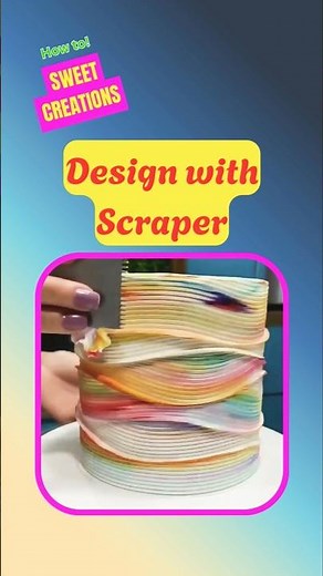 How To Create Beautiful Cake Design With Scraper #shorts