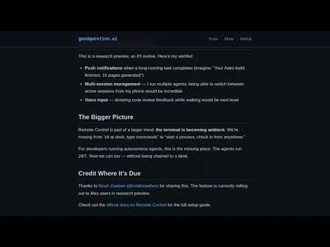 Remote Control: Claude Code From Your Phone | Agent Abrams
