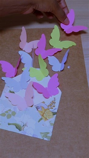 3D Butterfly Pop-Up Card Tutorial #viralvideo #craft