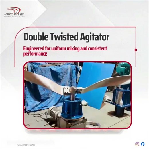 Double Twisted Bottom Entry Agitator Supplied for 30 KL Mash Kettle
