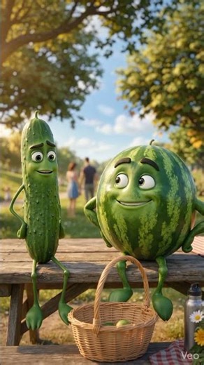 about watermelon and cucumber #montage