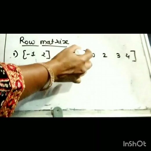 Std11, 4 Matrices,Row matrix,Math -1