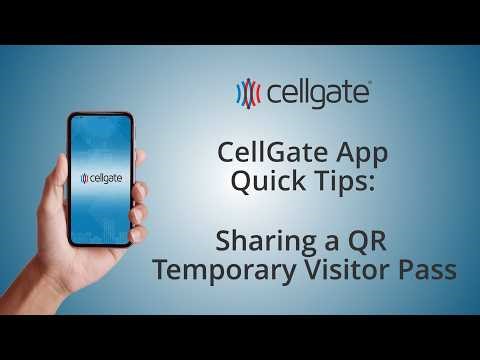 Inside CellGate - CellGate App - Sharing a QR Temporary Visitor Pass