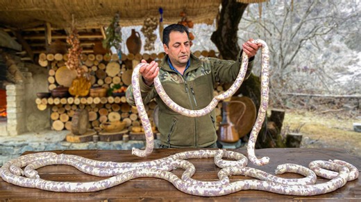 Rustic homemade sausage roasted in a traditional lamb oven