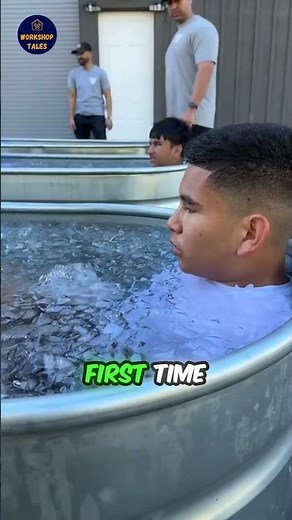 Ice Bath Challenge | Boy Competes with Dad & Wins Praise