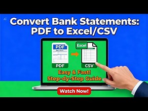 How Convert Bank Statement PDF to Excel or CSV (Fast & Easy)
