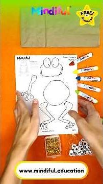 Frog Puppet Craft Tutorial 🐸 #kidscrafts #puppet