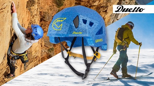 Grivel presents Duetto: the innovative hyper light double certification helmet, for climbing, mountaineering and skiing, at only 215g, on delivery now! discover more: https://grivel.com/products/duetto | Grivel