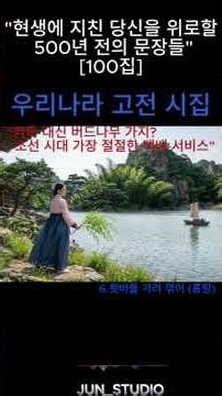 [옛시조집]"묏버들 가려꺽어"(홍랑)#홍랑 #짝사랑 #이별 #감성시 #사랑의정표