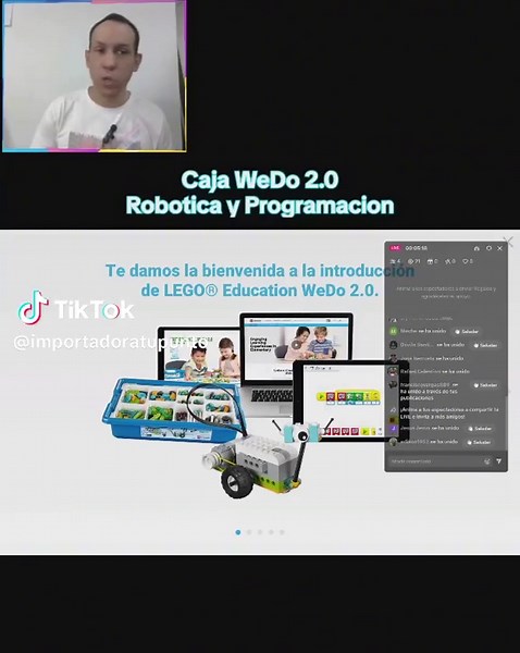 Estuvimos en vivo mostrando la caja para el aprendizaje de robótica y programación WeDo 2.0 Precio $100. #LIVEhighlights #TikTokLIVE #LIVE #wedo #robitica #programacion #lego #bloquesdeconstruccion #scratch #caracas #venezuela