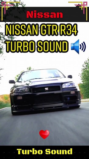 Nissan Skyline GTR R34 Turbo Sound | Nissan GTR R34 Sound | R34 Turbo Sound Experience the Nissan Skyline GTR R34 Turbo Sound! The engine revving and the turbo kicking in, unleashing a roar that will make your heartbeat. The sound of the GTR R34 Turbo is legendary. It's like a symphony of pure power and intensity that will leave you absolutely blown away. As you accelerate the engine, the car comes to life, with the sound becoming increasingly insane until it's like a bolt of lightning smashing