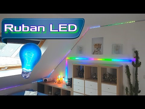 Des idées pour installer un ruban LED multicolore dans votre chambre. Où mettre une bande LED ?