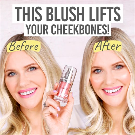 🤩 This blush makes cheekbones look HIGHER ✨🛍 See it in my shop here 👉 https://beautyandtheboutique.com/products/studio-10-plumping-blush-glow-plexion 🙋‍♀️Hi Friends, Makeup Artist Katie here! Did you know that one of the simplest ways to boost your complexion (especially as we get older) is by just adding a little blusher? If you're not a blush lover, then I might be about to change that for you... Introducing ‘Glow Plexion Plumping Blush’! This isn’t just your basic blush… but instead a plu