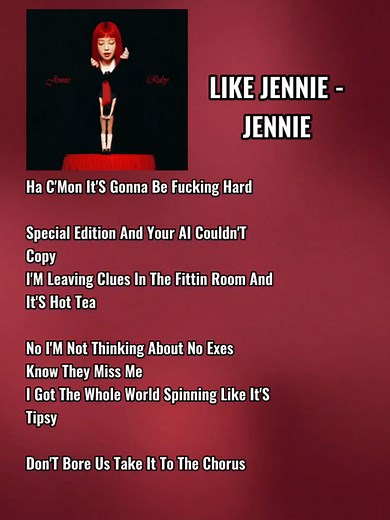 Like Jennie - Official Lyrics by BLACKPINK