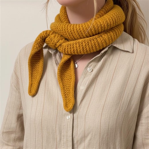 Sophie Crochet Neck Scarf Pattern Easy Beginner Friendly Minimalist Little Scarf DIY Winter Accessory PDF Download Guide Tutorial - Etsy