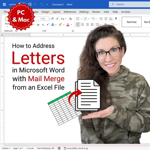 How to Address Letters in Microsoft Word with Mail Merge from an Excel File (PC & Mac)