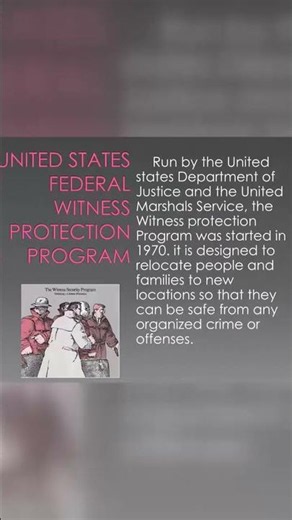 Crime and Survival: The U.S. Witness Protection Program