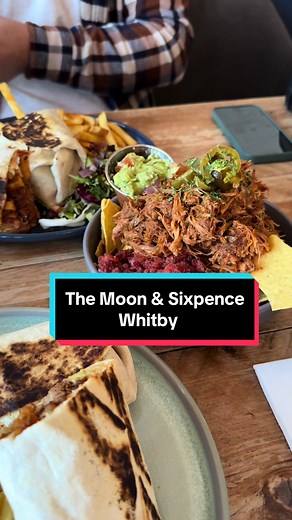 The Moon & Sixpence, Whitby 🌙 Food was good, staff were amazing, virgin pina colada 10/10. Dog friendly! 🐾 #fyp #whitby #whitbyfood #dogfriendlywhitby #foryou #foryoupage