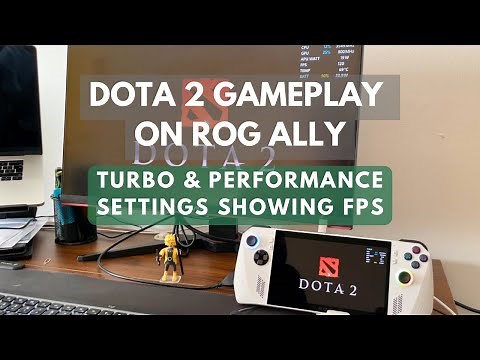DOTA 2 Gameplay on ROG Ally | Turbo & Performance Settings Showing FPS
