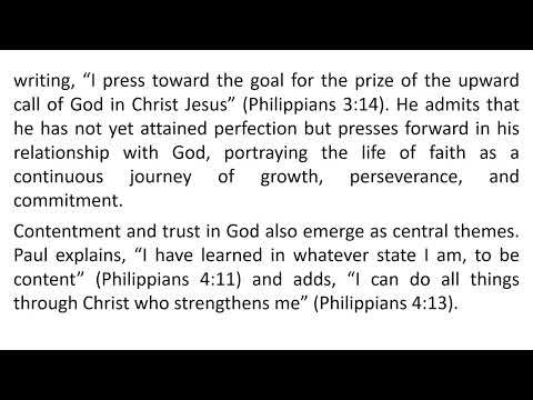 Major Themes in the Epistle to the Philippians
