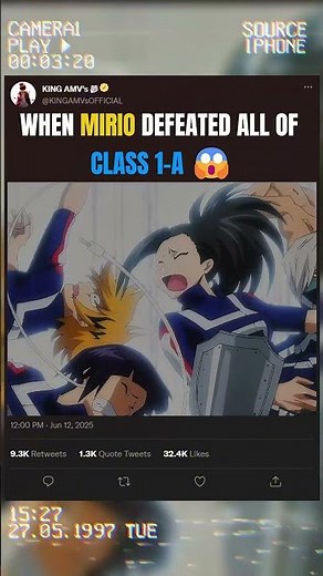 WHEN MIRIO DEFEATED ALL OF CLASS 1-A 😱 | #myheroacademia #edit #amv #anime