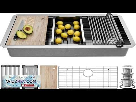 Undermount Kitchen Sink Stainless Steel 32x19 Undermount Workstation Sink Single Bowl