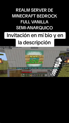 Realm Server de Minecraft Bedrock: Full Vanilla Experience