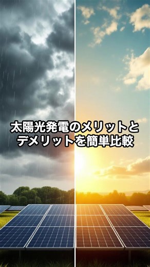 太陽光のメリットとデメリットを簡単解説 #ソーラーパネル #太陽光パネル #太陽光発電