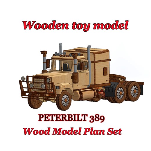 Wooden Model Truck Wooden Toys Plans Wooden Model Kit Peterbilt 389 Wooden Model Truck Kit: DIY Assembly Toy - Etsy Australia