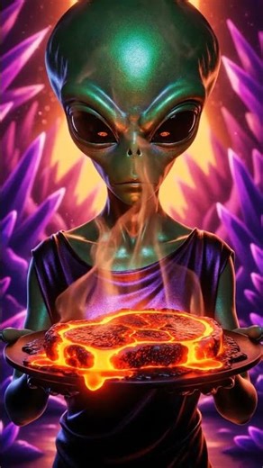Alien Lava Steak: Surreal Sizzle #asmr #satisfying #alien