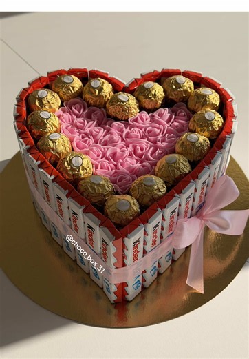 🍫🎀Box rose 20cm 🎀🍫 #choco_box_31#chocolat#box#gift#pink | gift box