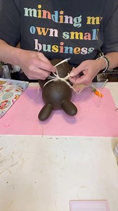 transforming pastel bunnies in to chocolate bunnies #easterbunny #easter #chocolatebunny #crafting #craft #CraftingCommunity | Pam's Craft Boutique