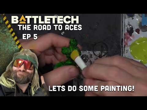 Battletech: Road to Aces Ep 5 - Lets Do Some Jade Turkey Painting & Dry Brushing!