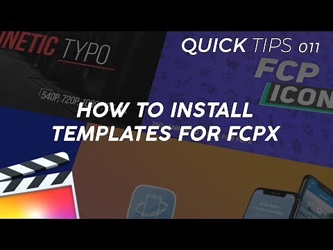 How To Install Templates on FCPX // Final Cut Pro X Tutorial