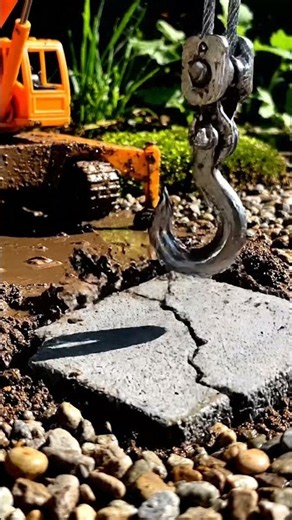 Mini Crane to the Rescue! 🏗️ Lifting a Broken Slab from Mud!