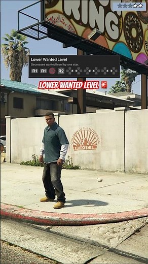 Lower Wanted Level Gta 5 Playstation Cheat Code #shorts