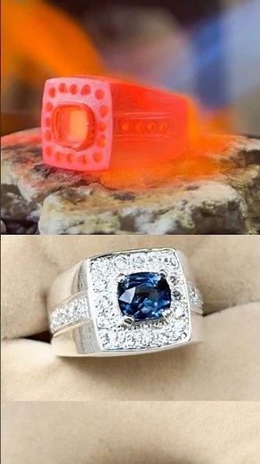 This Makes You Feel Like An Emperor - Ceylon Blue Spinel Handmade Ring Making #gemstones #jewelry