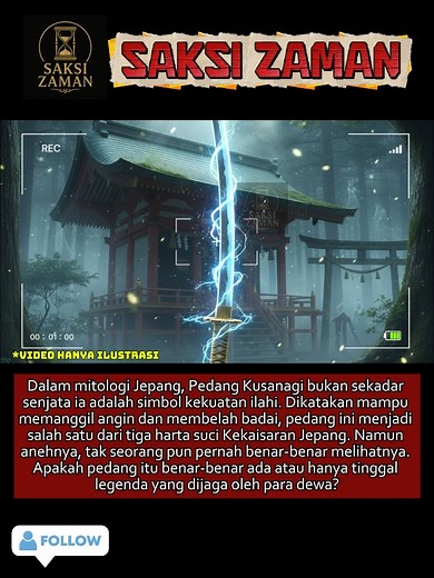 87K views · 1.4K reactions | Pedang Kusanagi-no-Tsurugi disebut lahir...