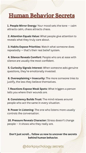 Human Behavior Secrets: 10 Psychological Signs That Reveal Everything